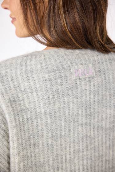Lieblingsstück Rippenstruktur-Jacke mit Knöpfen Sonderangebot der Fabrik