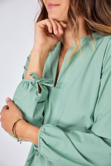 Lieblingsstück Bluse mit Bindebändern am Arm Fabrikladen