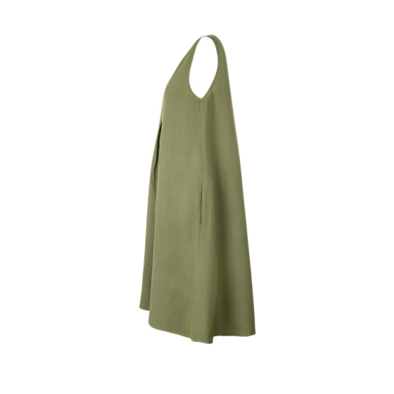 Lieblingsstück Ärmelloses Leinenkleid mit Falte Blitzverkäufe