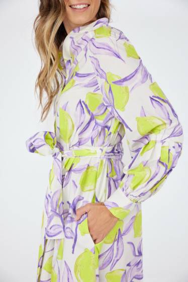 Lieblingsstück Durchgeknöpftes Kleid mit Lemon Print Super Sparpreis
