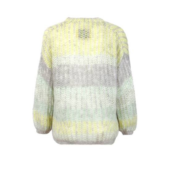 Lieblingsstück Strickjacke mit Stehkragen und Streifen JETZT KAUFEN