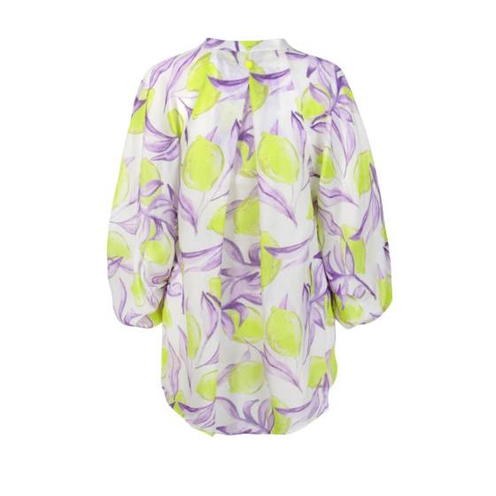 Lieblingsstück Bluse mit Stehkragen und Lemon Print Bis zu 60% Rabatt