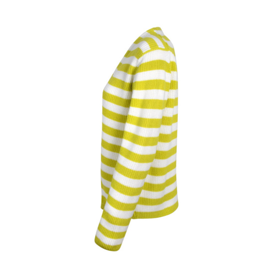 Lieblingsstück V-Ausschnitt Jacke mit Streifen Lime Bis zu 65% Rabatt