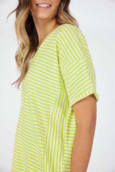 Lieblingsstück Halbarm T-Shirt mit Streifen Lime Nur für heute