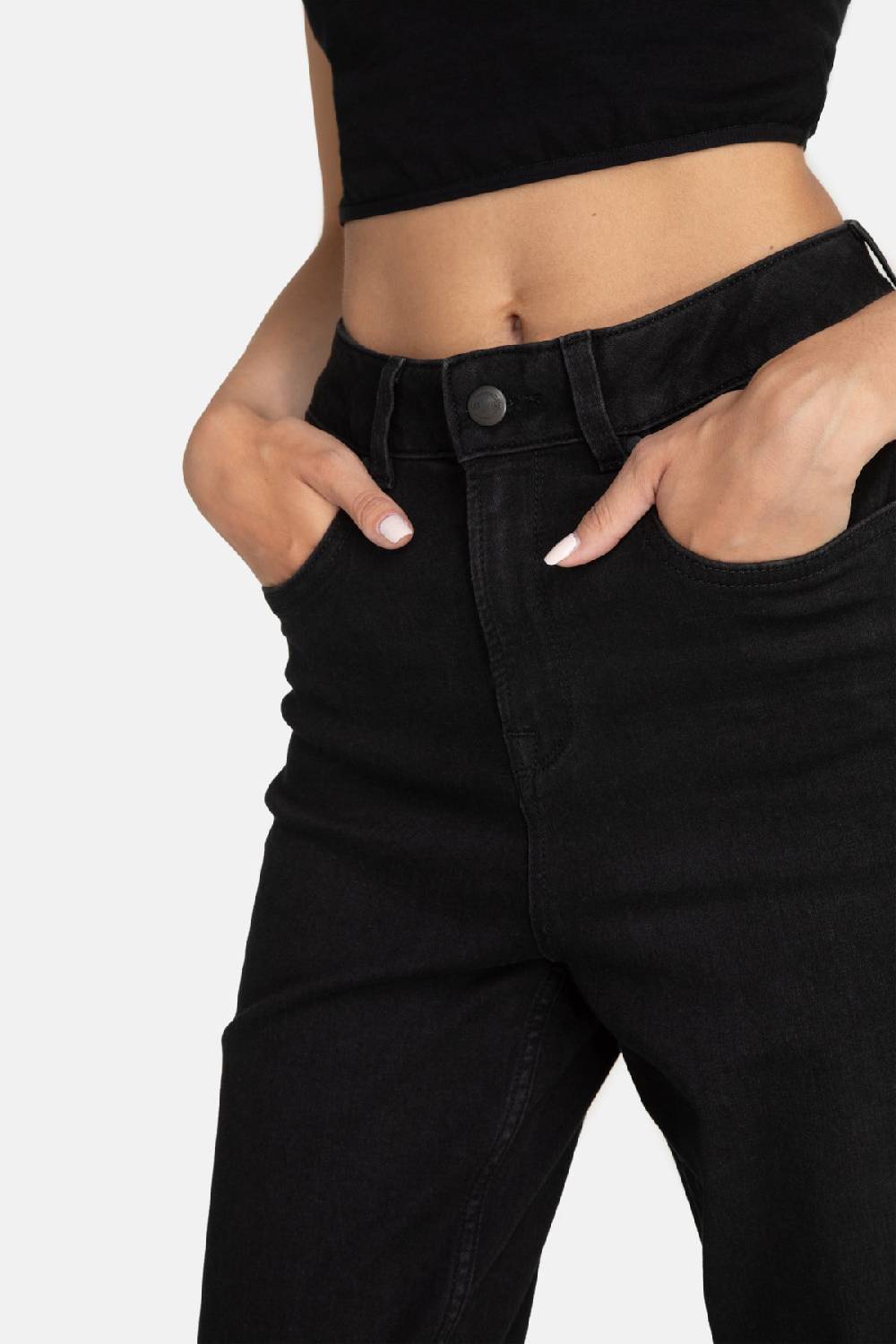 Lovjoi Mom Jeans CARPINE Used Black Begrenztes Angebot