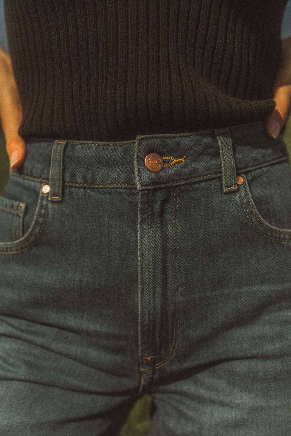 Lovjoi Straight Jeans MEDLAR Middark Black Friday