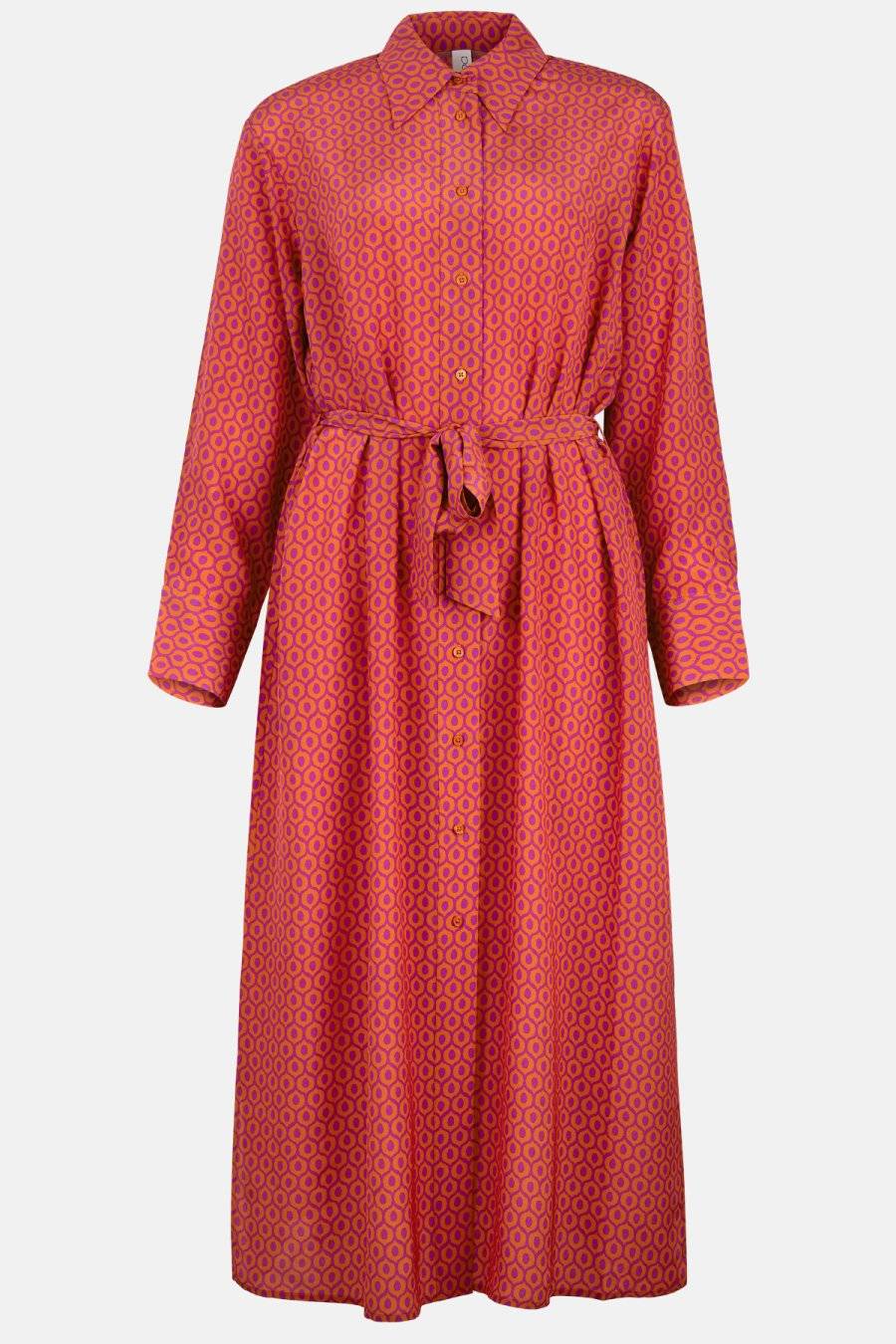 Lu Li Lina Lina Langes Seidenkleid mit Gürtel Tägliche Deals