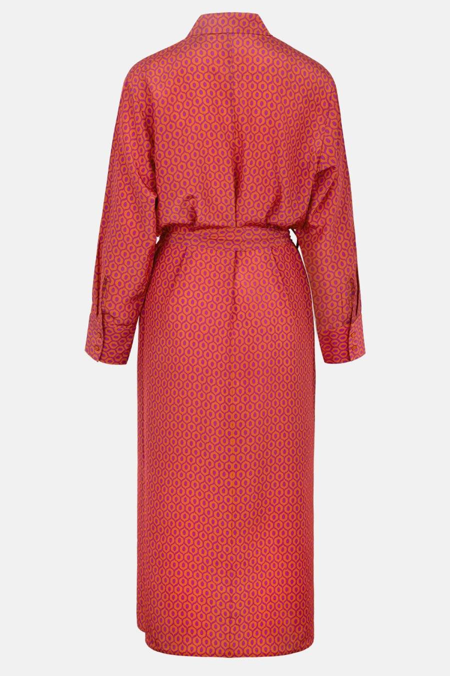 Lu Li Lina Lina Langes Seidenkleid mit Gürtel Tägliche Deals