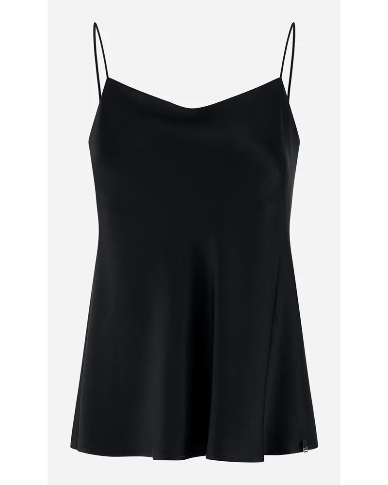 Herno Top Resort Aus Satin Effect Schwarz VIP-Rabatte