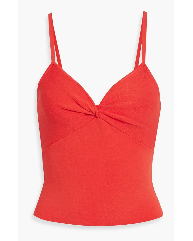 Alice + Olivia Alice Oliviarhona Top Aus Stretch Strick Mit Twist Detail Rot Nur für heute