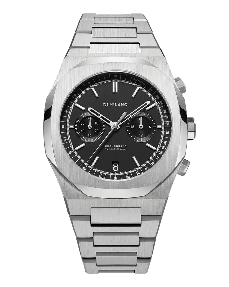 D1 Milano Watch Chronograph 41.5 Mm New Black Letzte 3 Tage