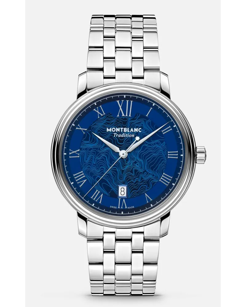 Montblanc Tradition Automatic Date 40 Mm Blau Bis zu 50% Rabatt