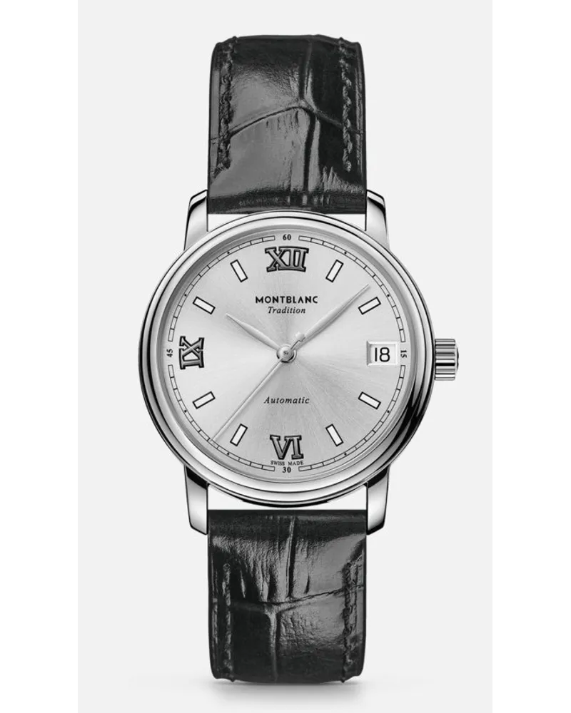 Montblanc Tradition Automatic Date 32 Mm Grau Großer Ausverkauf