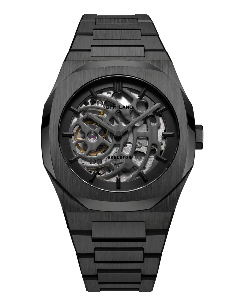 D1 Milano Watch Skeleton Bracelet 41.5 Mm Xray Black Sonderangebot der Fabrik