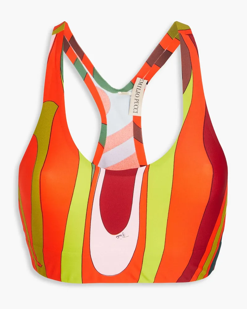 Emilio Pucci Sport Bh Mit Print Orange Vierteljährliche Förderung