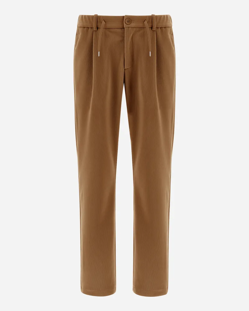 Herno Hose Aus Linen Velvet Camel Rabatt