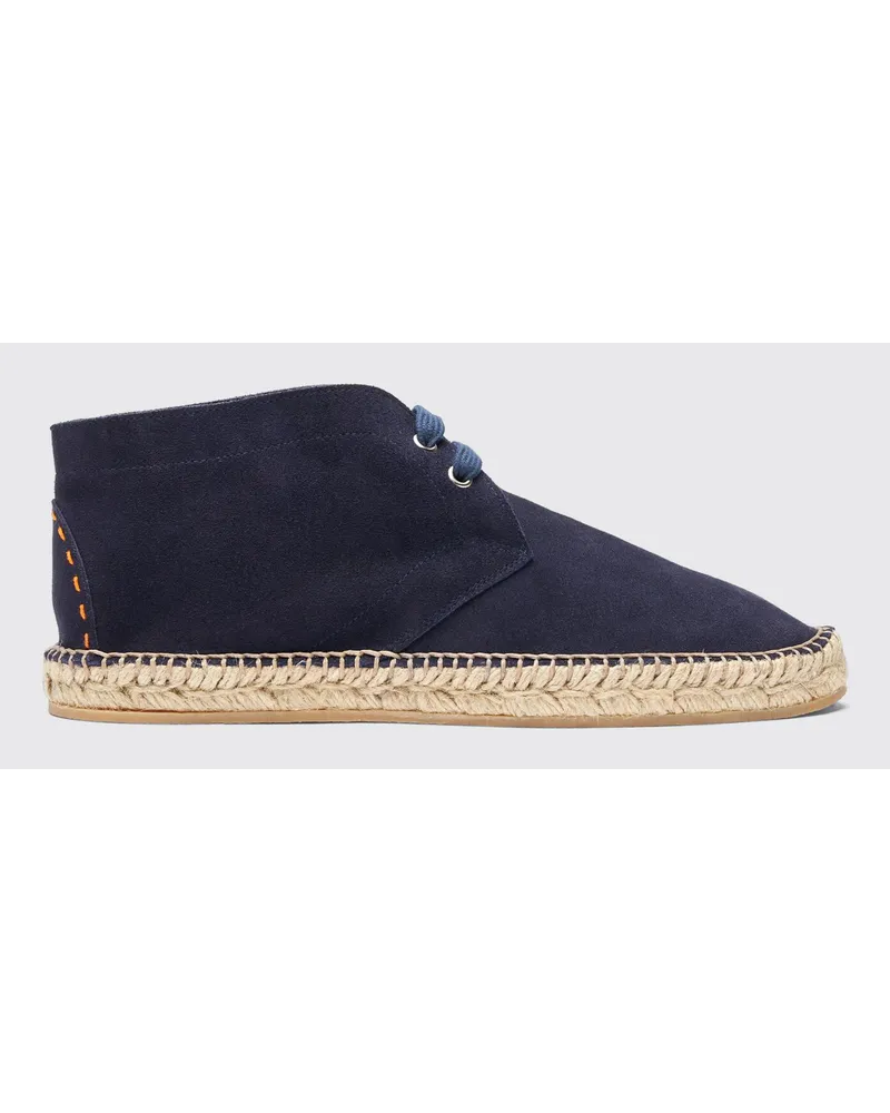 Scarosso Mojave Blau Veloursleder