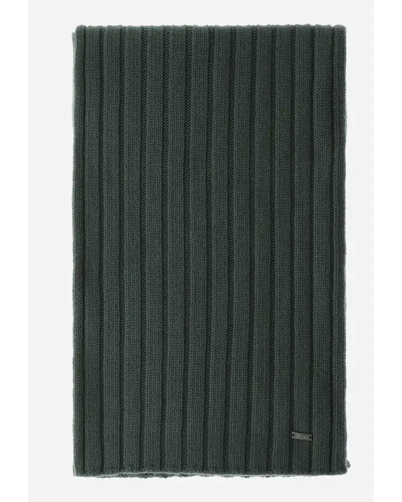 Herno Schal Resort Aus Infinity Wool Rib OlivgrüN Clearance-Verkauf