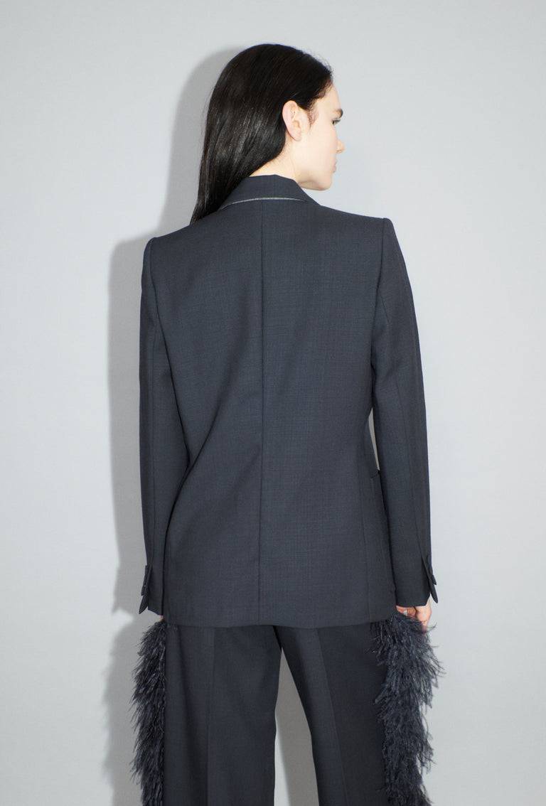 Odeeh Struct. Tropical Blazer, Slate Große Rabatte