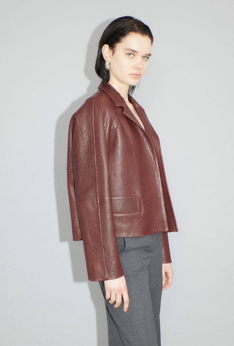 Odeeh Grainy Lamb Nappa Jacke, Chestnut Red VIP-Rabatte