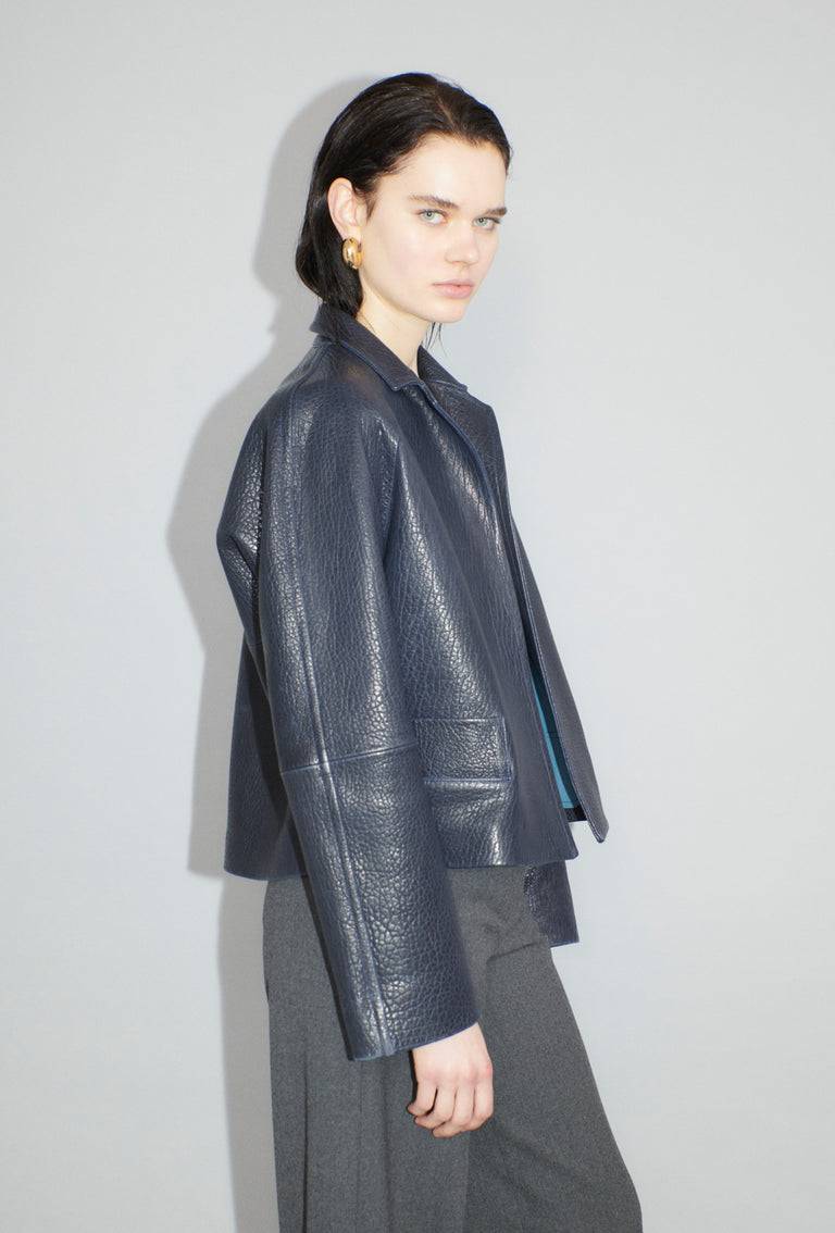 Odeeh Grainy Lamb Nappa Jacke, Nightflight Tiefpreis