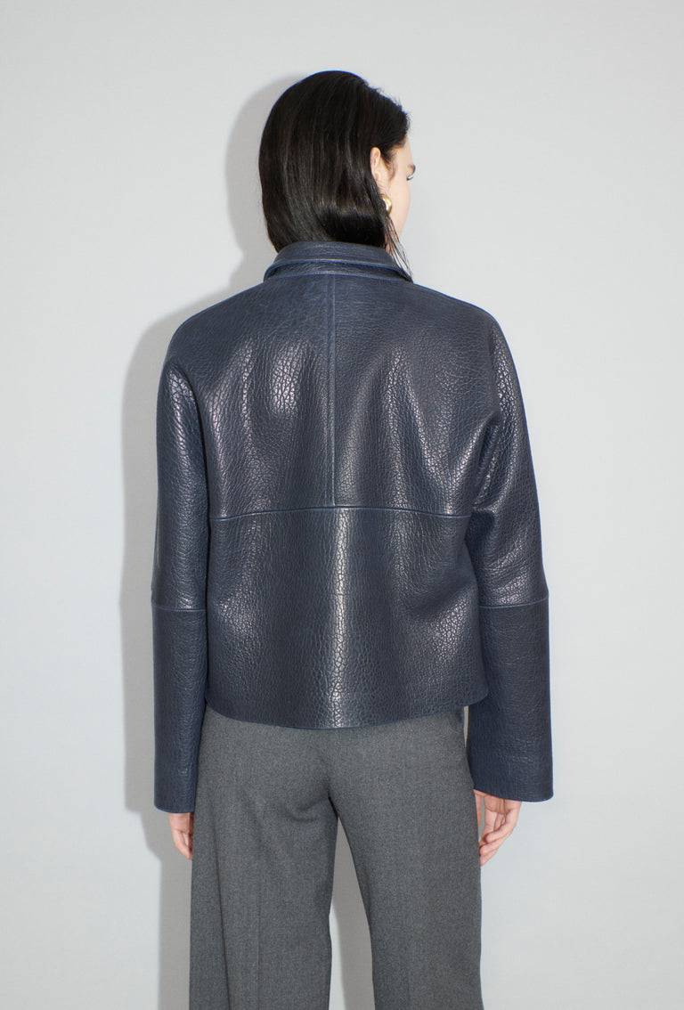 Odeeh Grainy Lamb Nappa Jacke, Nightflight Tiefpreis