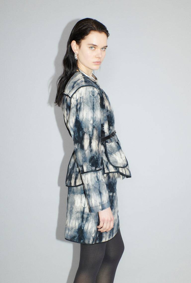 Odeeh Quilted Tie-Dye Jacke, Ink Kostenlose Rückgabe