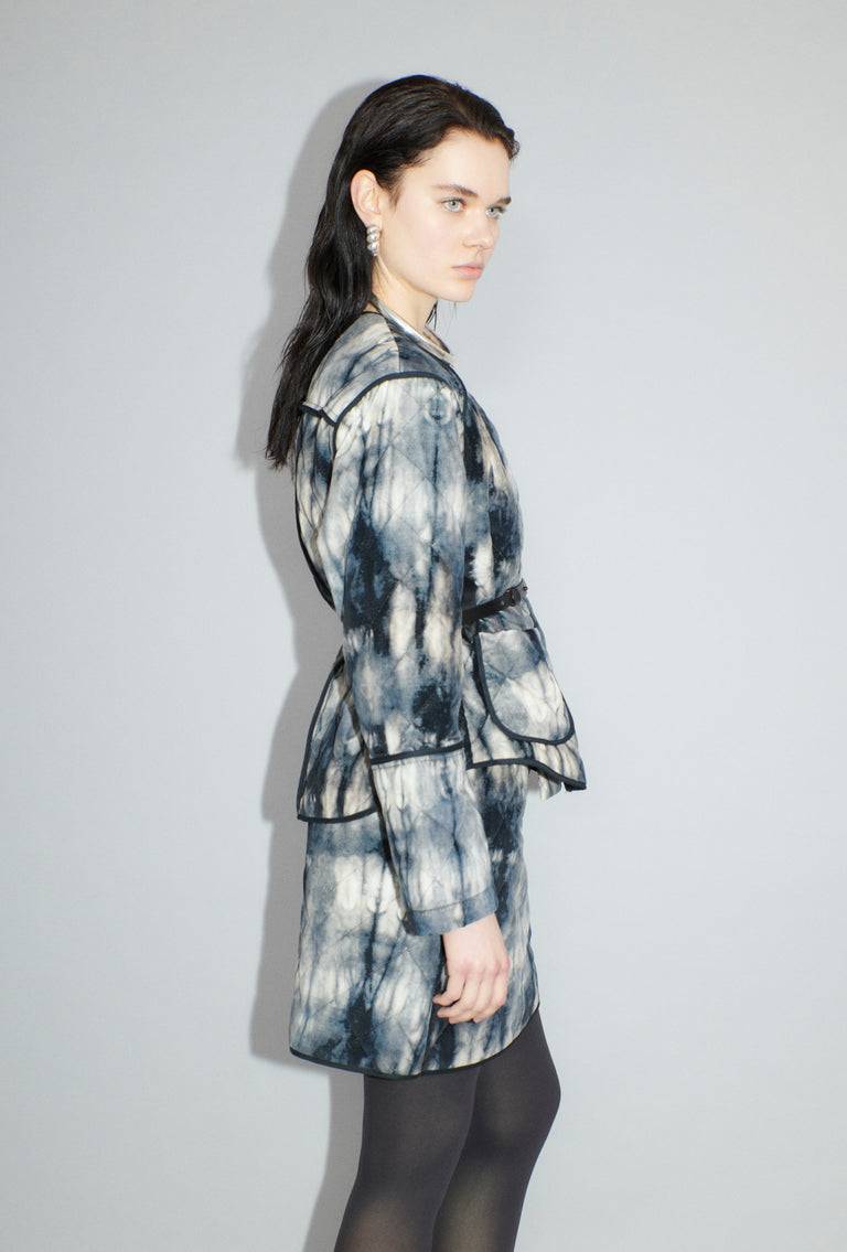 Odeeh Quilted Tie-Dye Jacke, Ink Kostenlose Rückgabe