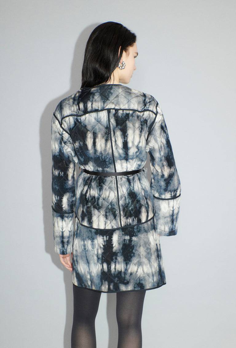 Odeeh Quilted Tie-Dye Jacke, Ink Kostenlose Rückgabe
