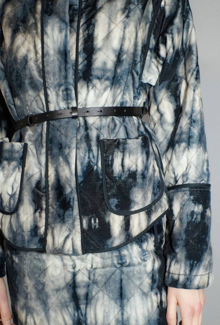 Odeeh Quilted Tie-Dye Jacke, Ink Kostenlose Rückgabe