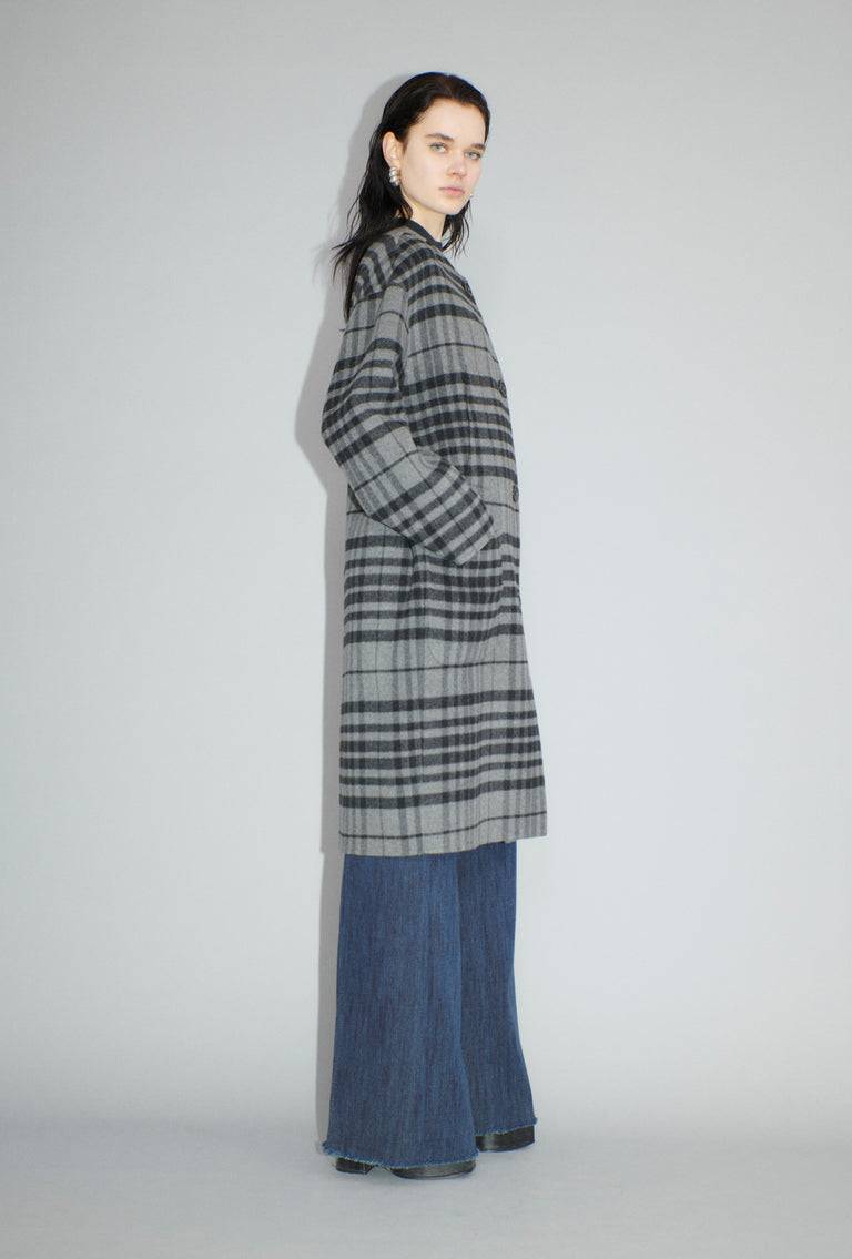 Odeeh Double Check Mantel, Flannel Grey Neueste Stile
