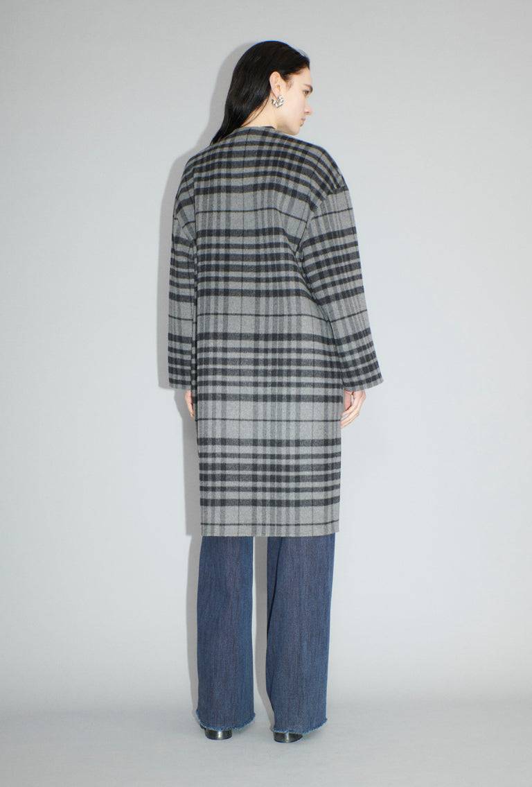Odeeh Double Check Mantel, Flannel Grey Neueste Stile