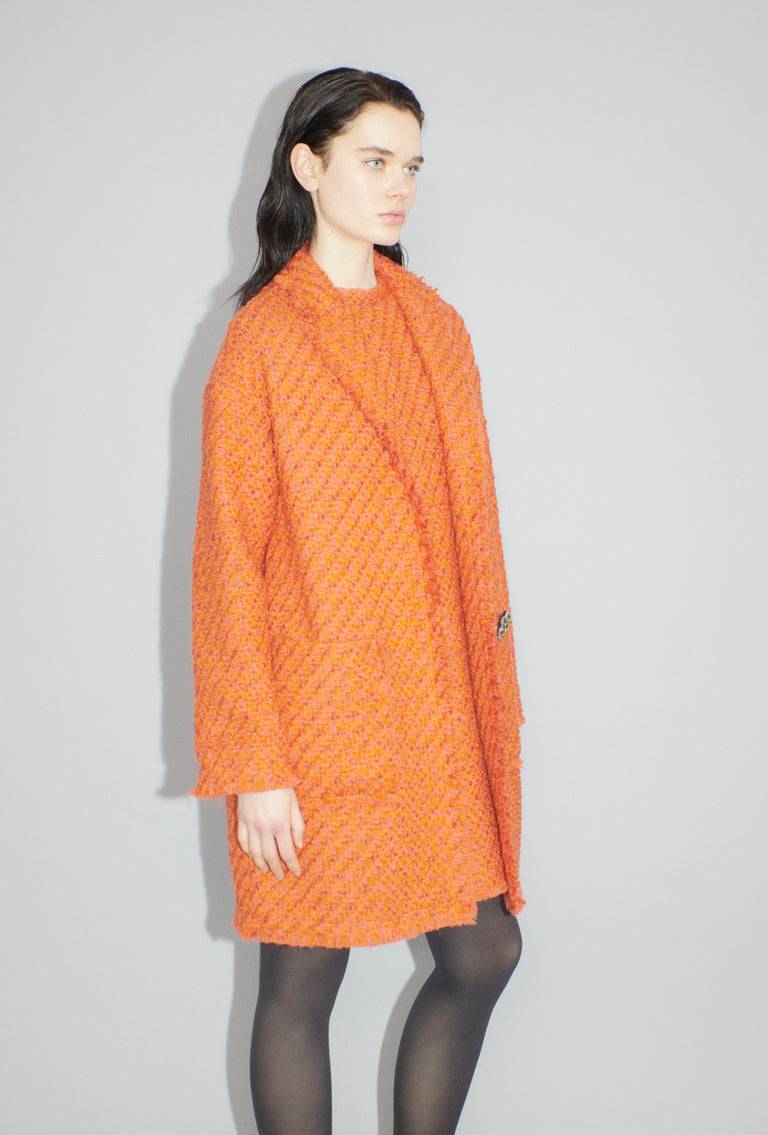 Odeeh Bouclé Tweed Mantel, Mandarin Letzte 2 Tage