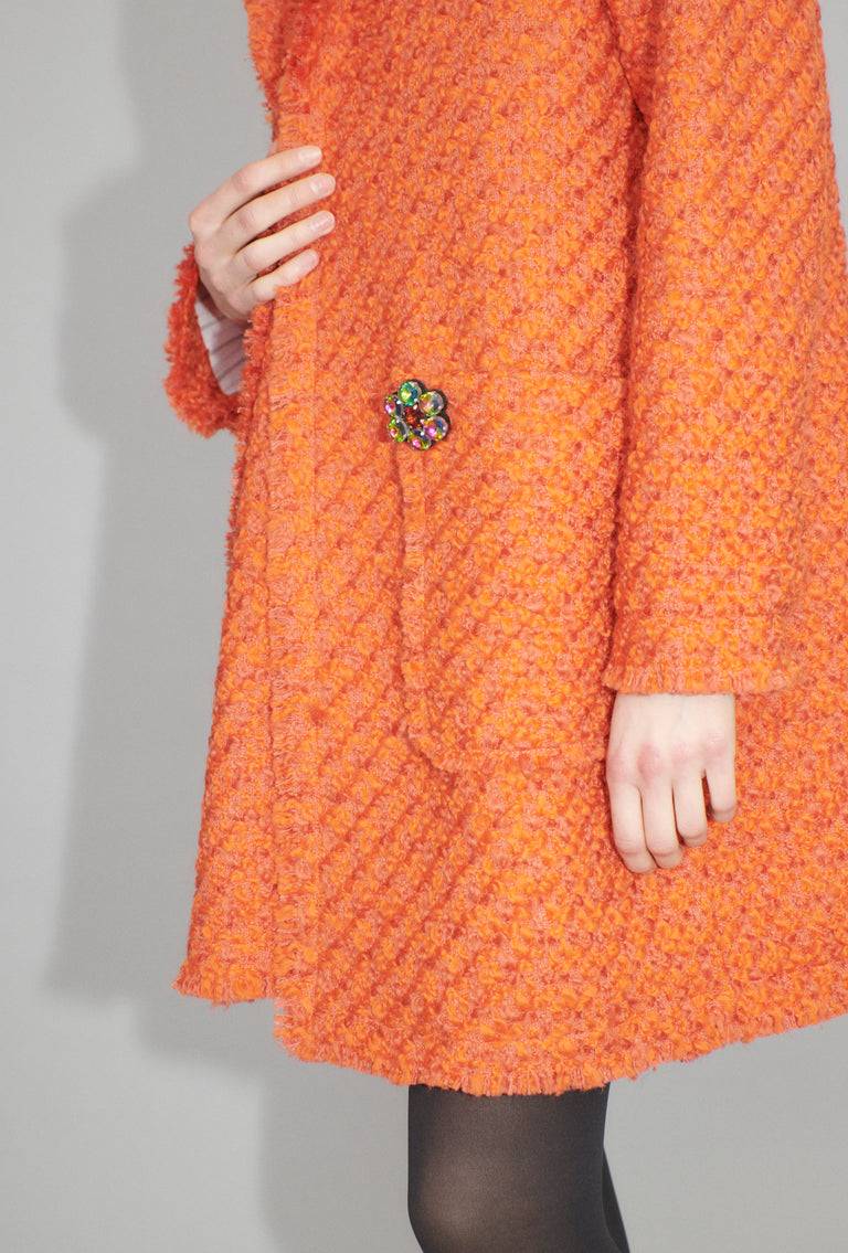 Odeeh Bouclé Tweed Mantel, Mandarin Letzte 2 Tage