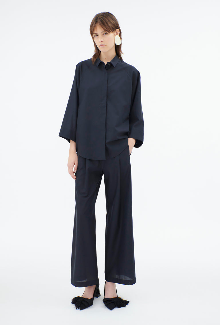 Odeeh Super Light Wool Hose, Navy Im Verkauf