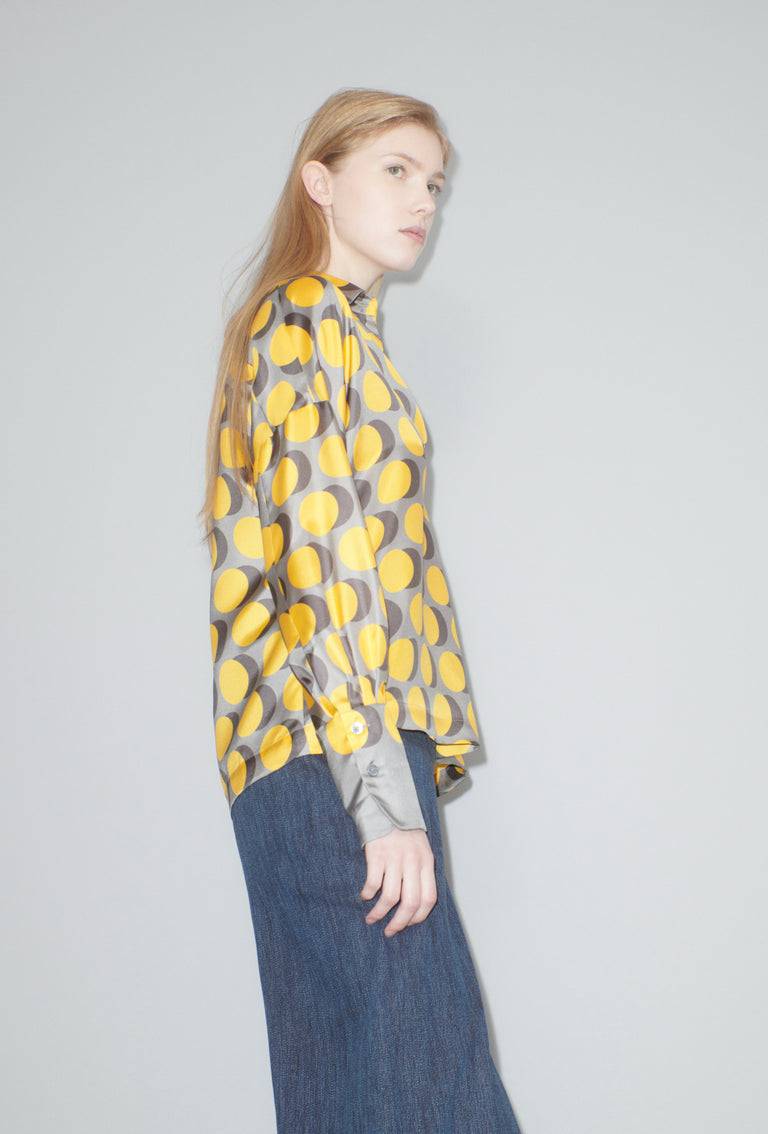 Odeeh Double Dot Bluse, Golden Yellow Fabrik Onlineshop