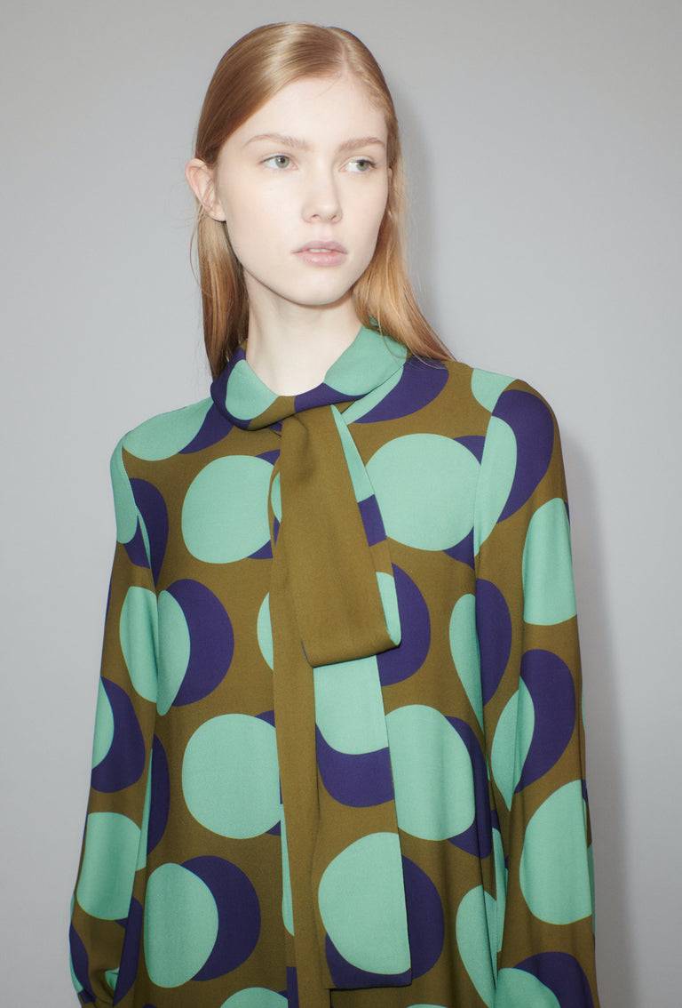 Odeeh Big Double Dot Kleid, Moss Bestseller