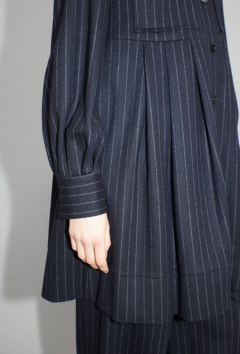 Odeeh Pin Stripe Jersey Kleid, Navy Tiefpreis