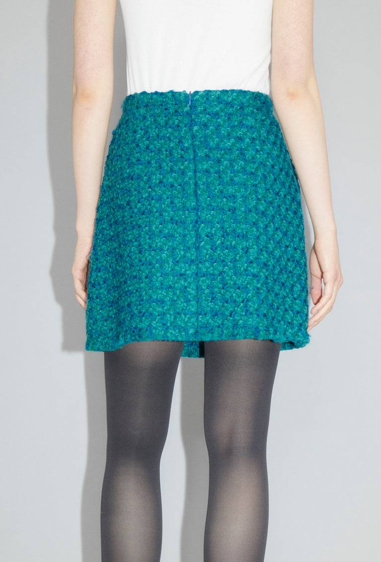 Odeeh Bouclé Tweed Rock, Dark Peacock Wochenangebot