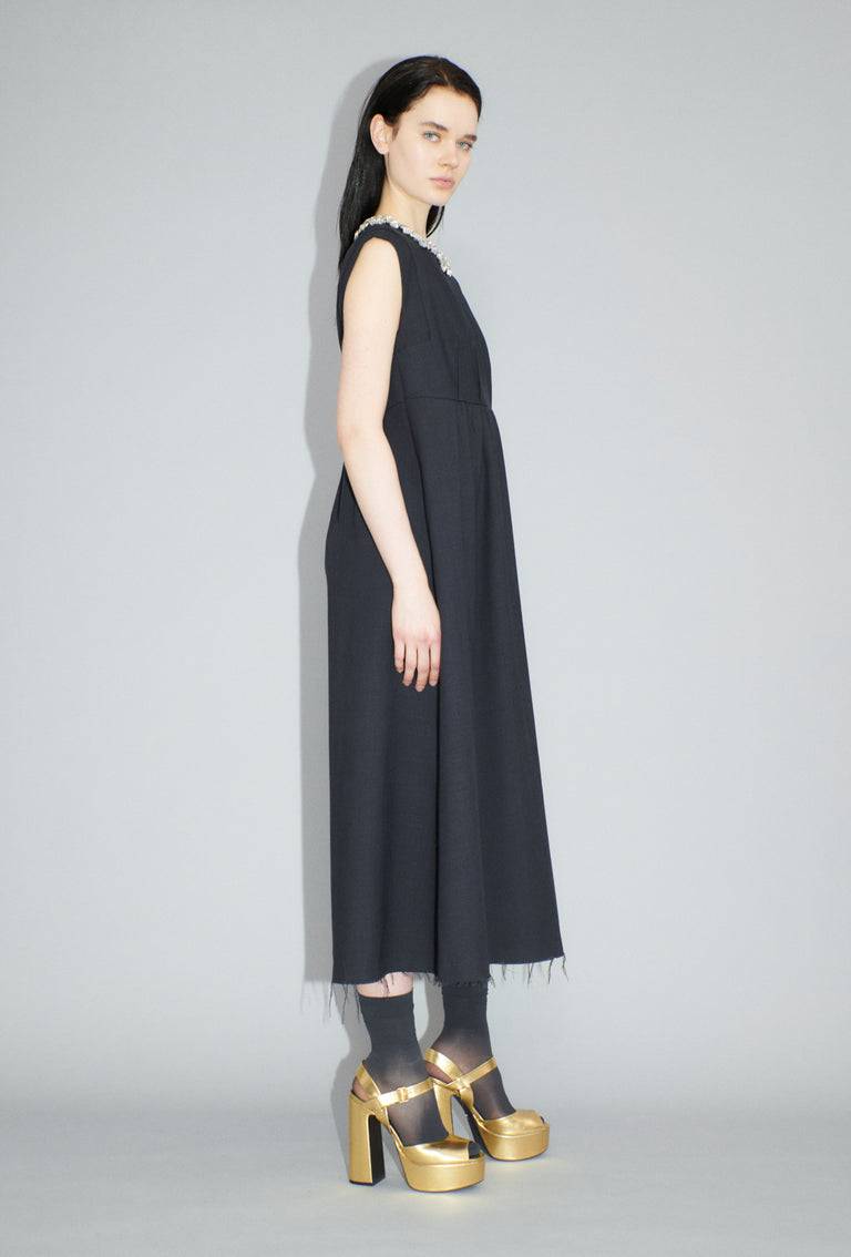 Odeeh Struct. Tropical Kleid, Slate Neueste Stile