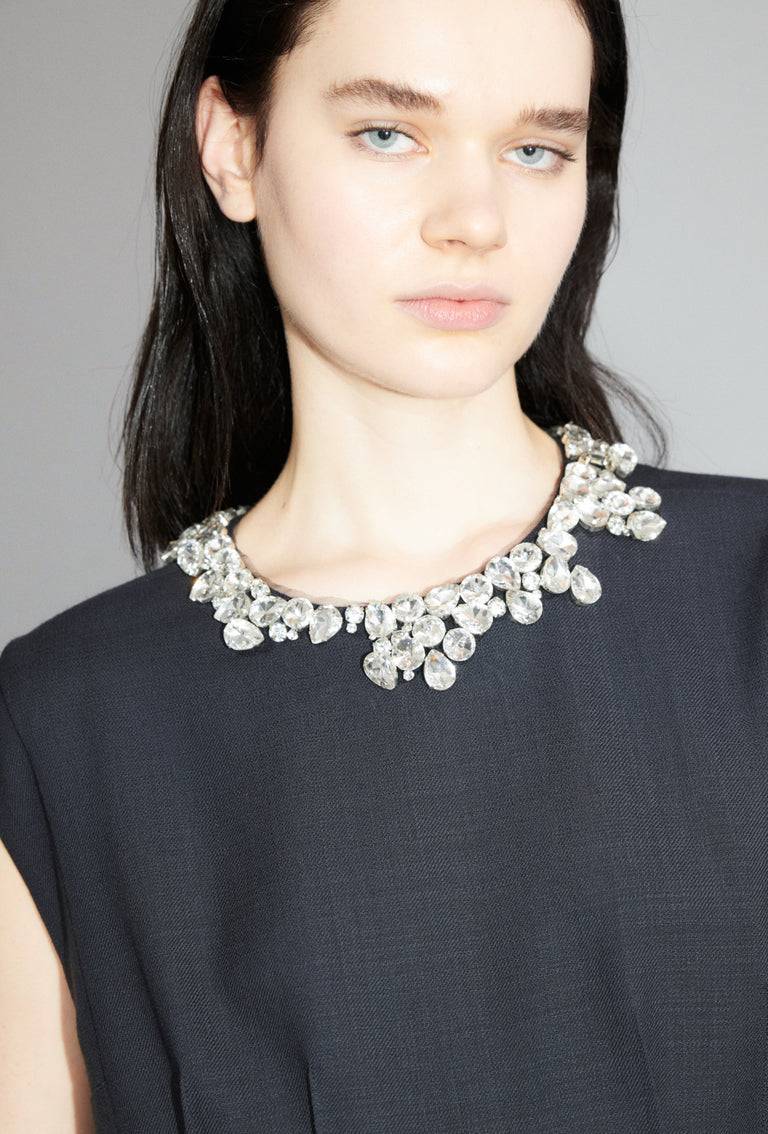 Odeeh Struct. Tropical Kleid, Slate Neueste Stile