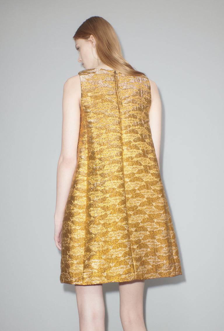Odeeh Golden Flood Kleid, Gold Nur für heute