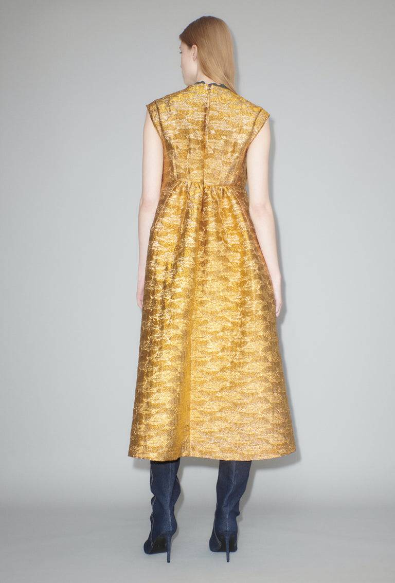 Odeeh Golden Flood Kleid, Gold Sonderangebot der Fabrik