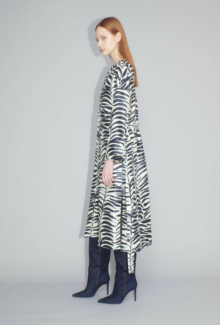 Odeeh Big Op-Art Tree Kleid, Black White Vierteljährliche Förderung