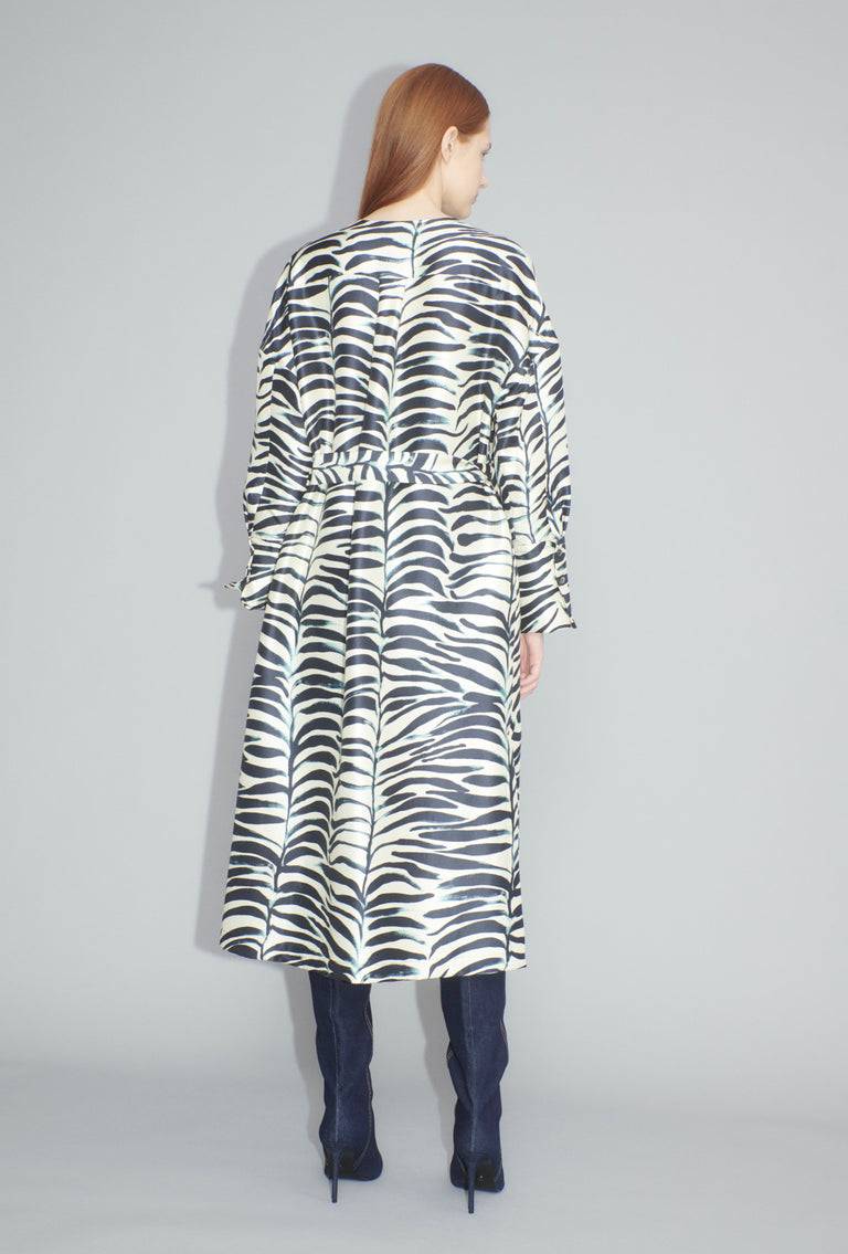 Odeeh Big Op-Art Tree Kleid, Black White Vierteljährliche Förderung
