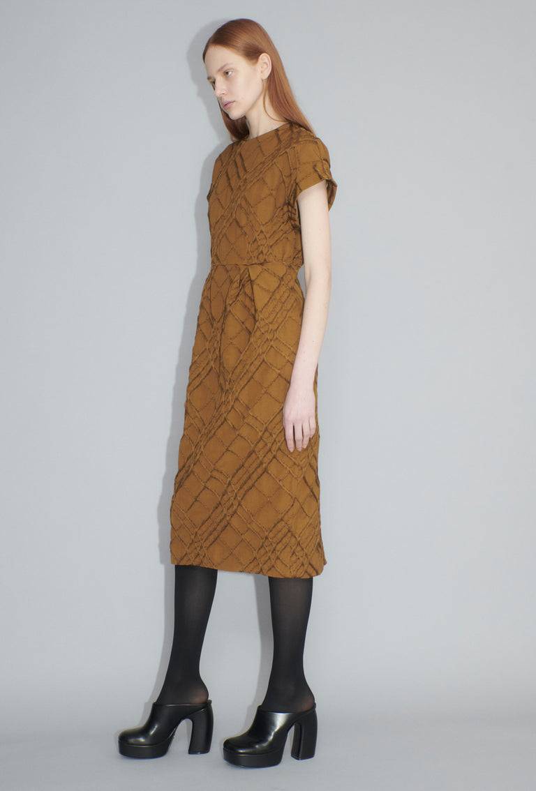 Odeeh Relief Rhombs Kleid, Shellac Riesige Rabatte