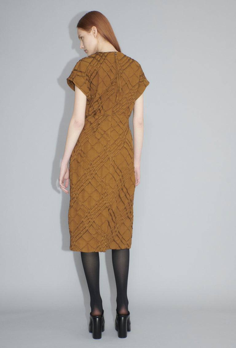 Odeeh Relief Rhombs Kleid, Shellac Riesige Rabatte