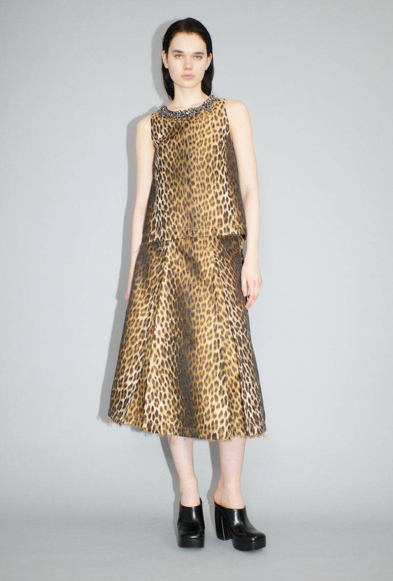 Odeeh Leopard Jaquard Rock, Hazelnut Fabrikladen