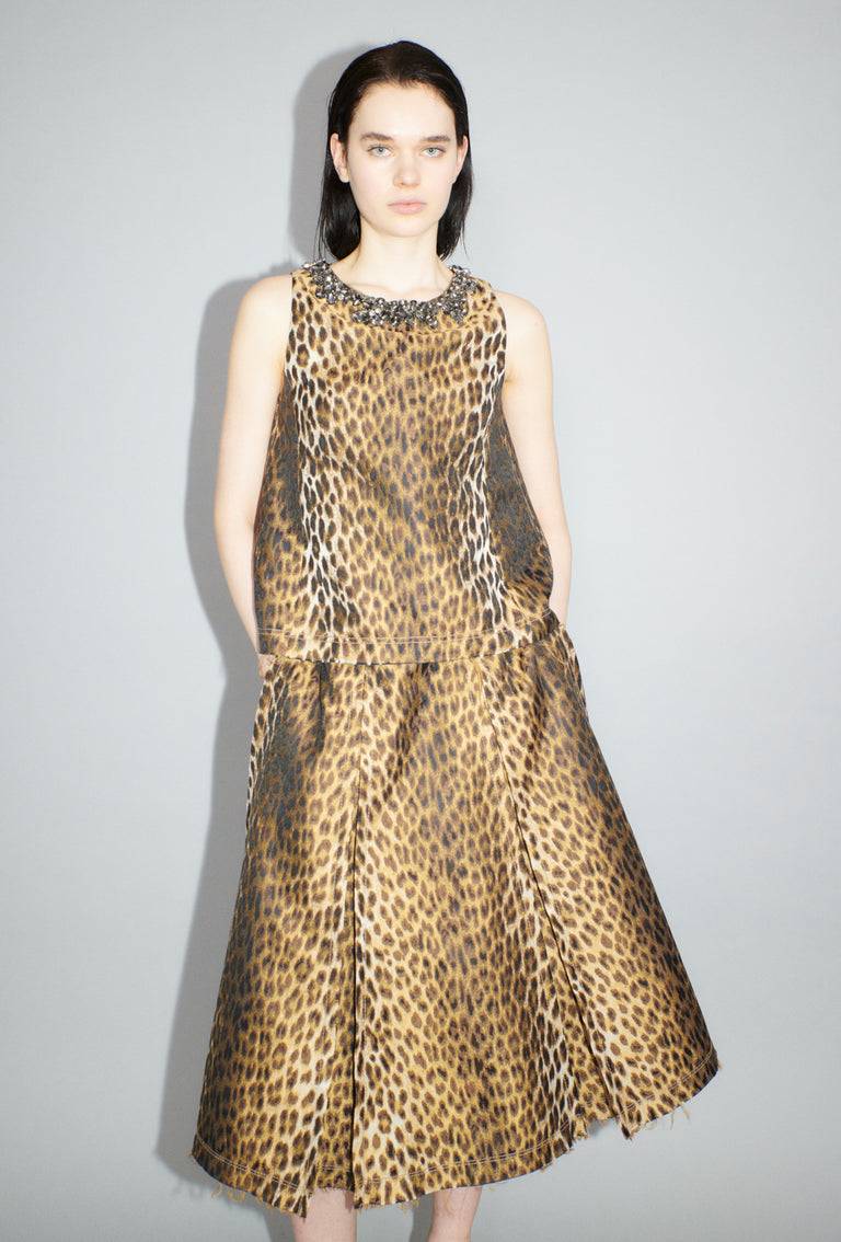 Odeeh Leopard Jaquard Rock, Hazelnut Fabrikladen