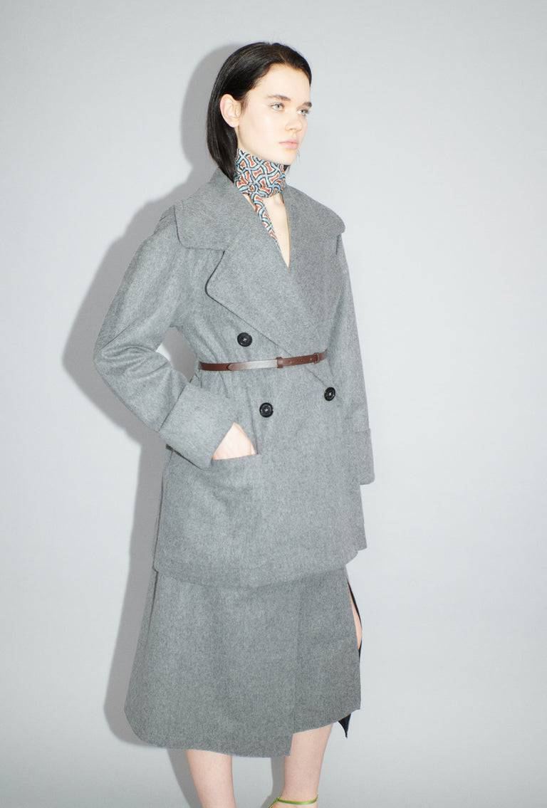 Odeeh Original Light Loden Kurzmantel, Flannel Grey Speichern exportieren